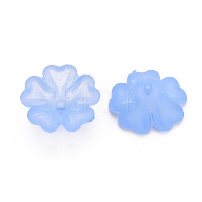Transparent Frosted Acrylic Bead Caps MACR-S371-04A-1