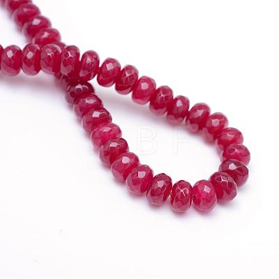 Natural White Jade Bead Strands G-R343-2x4-07-1