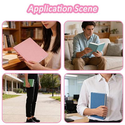 8Pcs 8 Colors Polyester Book Cover OFST-GL0001-07-1