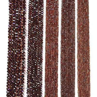 Electroplate Glass Beads Strands EGLA-A044-T6mm-B02-1