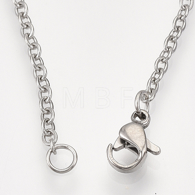 201 Stainless Steel Pendant Necklaces NJEW-T009-JN083-1-40-1