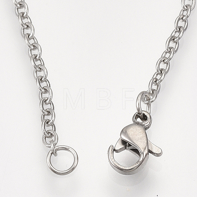 Non-Tarnish 201 Stainless Steel Pendant Necklaces NJEW-T009-JN083-1-40-1