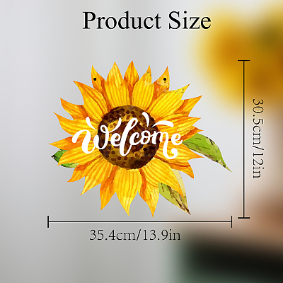 Sunflower MDF Wood Home Decorations HJEW-WH0049-002-1