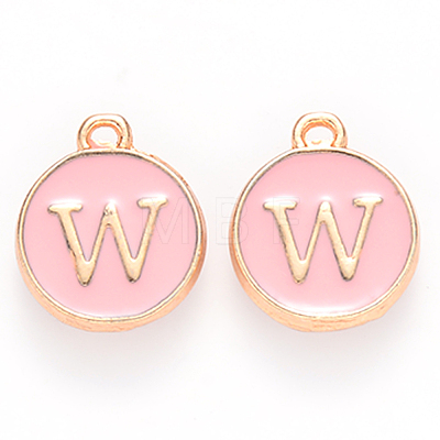 Golden Plated Alloy Enamel Charms ENAM-S118-07W-1