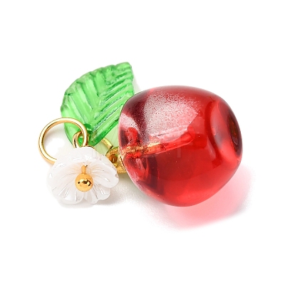 Baking Paint Transparent Glass Charms PALLOY-JF04490-01-1