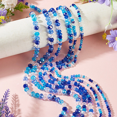 6 Strands 3 Styles Glass Beads Strands EGLA-TA0013-71B-1