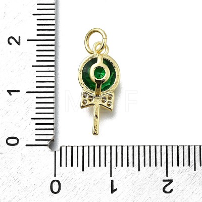 Brass Micro Pave Cubic Zirconia Pendants KK-K400-42G-04-1