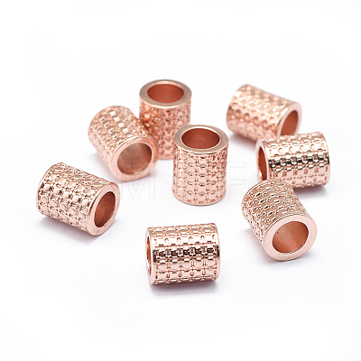 Rack Plating Brass European Beads LS-KK-O125-07RG-1
