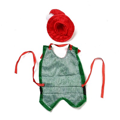 Christmas Clothes Felt Cloth & Iron Wine Bottle Cover Decoration DJEW-K027-02A-1