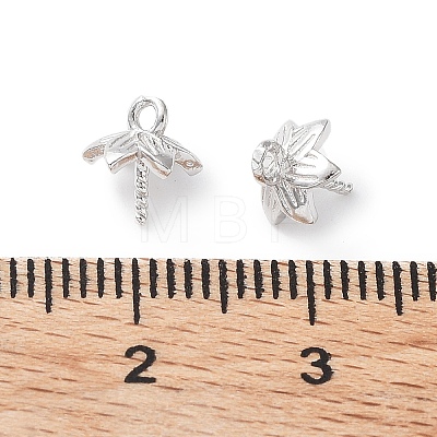 Rhodium Plated 925 Sterling Silver Peg Bails Pin Charms STER-P050-08P-1