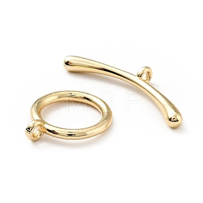 Rack Plating Brass Toggle Clasps KK-E034-11LG-1