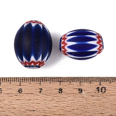 Handmade Millefiori Glass Barrel Beads LA-N002-18D-1