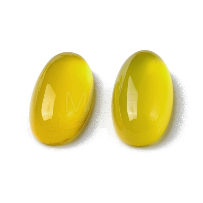 Natural Yellow Agate Cabochons G-A029-01-04-1