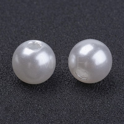 Acrylic Pearl Round Beads For DIY Jewelry and Bracelets X-PACR-8D-1-1