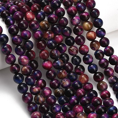 Natural Tiger Eye Beads Strands LS-G-B133-A02-8mm-10-1