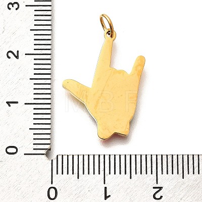 Pride 304 Stainless Steel Enamel Pendants STAS-B079-01G-15-1