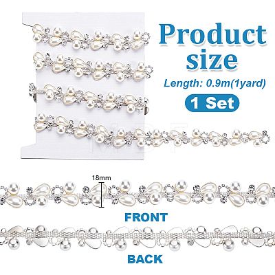 1 Yard Teardrop Iron Rhinestone Strass Chains CH-PH0001-18-1