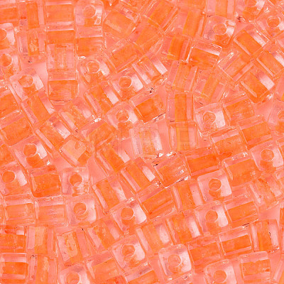 Transparent Inside Colours Glass Seed Beads SEED-T007-11F-1