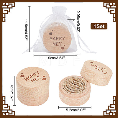 Column Wooden Finger Ring Storage Boxs CON-WH0086-063A-1