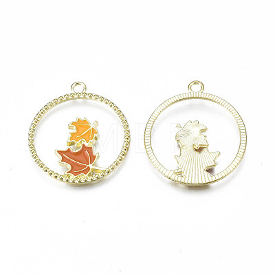 Autumn Theme Alloy Enamel Pendants ENAM-S115-195-1