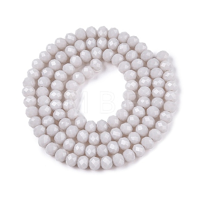 Opaque Solid Color Imitation Jade Glass Beads Strands EGLA-A044-P4mm-D19-1