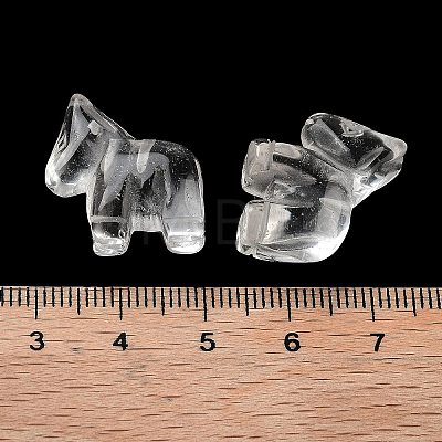 Natural Quartz Crystal Carved Half Hole Beads G-K367-02A-1