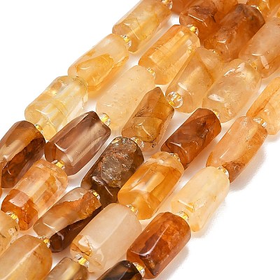 Natural Yellow Hematoid Quartz/Golden Healer Quartz Beads Strands G-F836-B03-01-1
