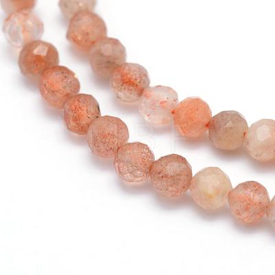 Natural Sunstone Beads Strands G-E411-13A-3mm-1