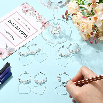20Pcs Brass Wine Glass Charm Rings AJEW-YW00007-1