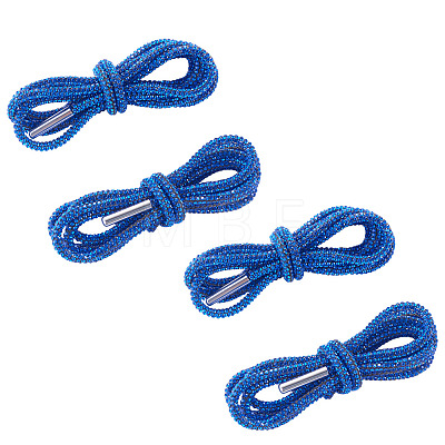 4Pcs Rhinestone Round Cord Shoelace FIND-TA0010-44P-01-1