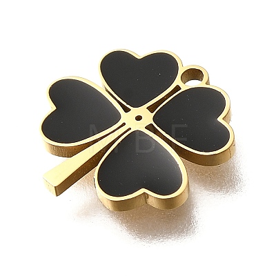 304 Stainless Steel Four Leaf Clover Charms STAS-Q348-14G-02A-1