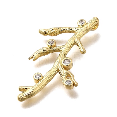 Brass Micro Pave Cubic Zirconia Pendants KK-Z125-09G-1