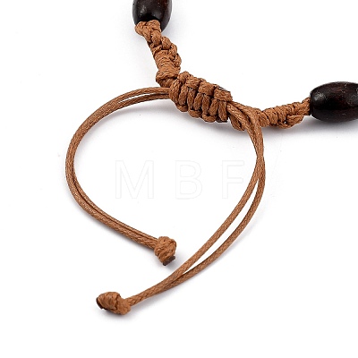 Adjustable Korean Waxed Polyester Cord Braided Bead Bracelets BJEW-JB05438-03-1