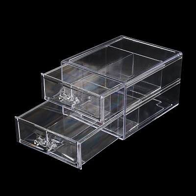 4-Grid Acrylic Jewelry Storage Drawer Boxes CON-K002-01A-1