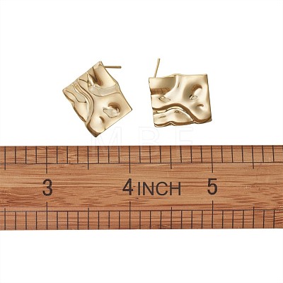 Brass Stud Earring Findings KK-TA0007-13G-1