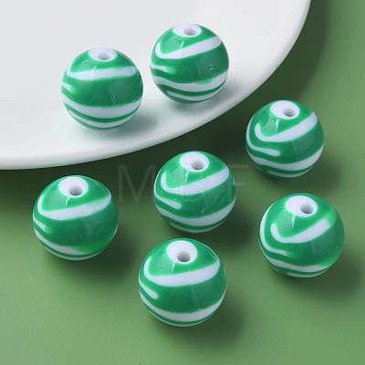 Opaque Striped Acrylic Beads MACR-S373-27C-07-1