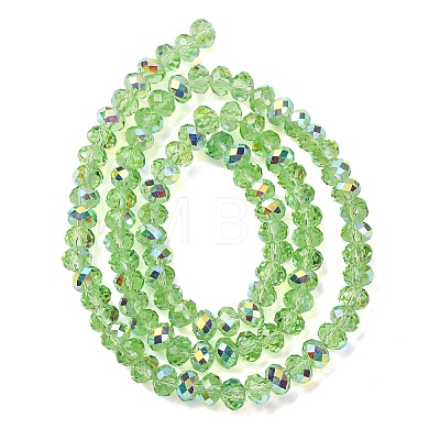 Electroplate Transparent Glass Beads Strands EGLA-A046-01B-04-1