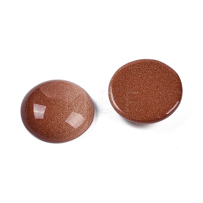 Synthetic Goldstone Cabochons G-T020-18mm-43-1