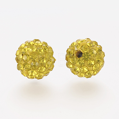 Polymer Clay Rhinestone Beads X-RB-K050-10mm-C29-1