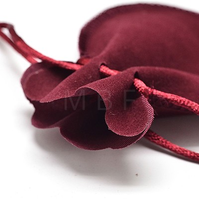 Velvet Bags Drawstring Jewelry Pouches TP-O002-A-07-1