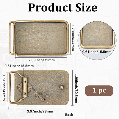 1Pc Zinc Alloy Buckle Clasps FIND-GF0009-62A-AB-1