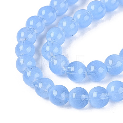 Transparent Glass Imitation Cat Eye Beads Strands GLAA-Q110-01B-05-1