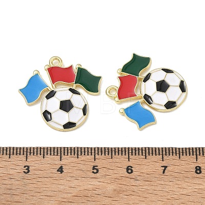 Alloy Enamel Pendants AL-CBAD1A5-01B-G-1