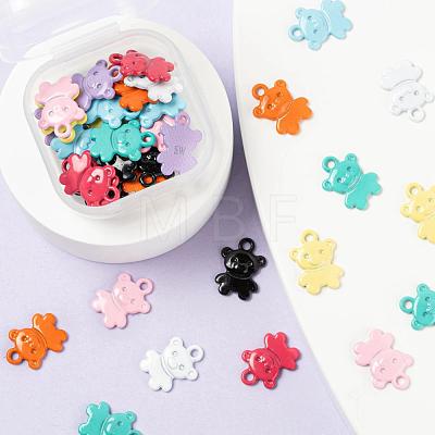 36Pcs 9 Colors Spray Painted Alloy Charms FIND-LS0001-55-1