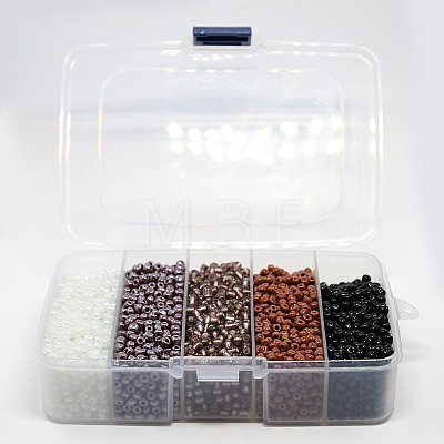 1 Box Dark Color 6/0 Glass Seed Beads SEED-X0020-B-1
