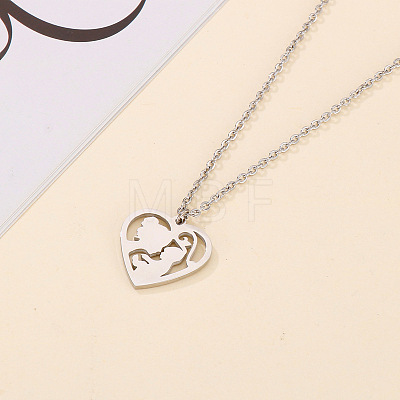 Mother's Day 304 Stainless Steel Necklaces WG8B3FE-02-1