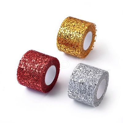 Glitter Sequin Deco Mesh Ribbons OCOR-I005-A-1