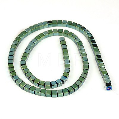Non-magnetic Synthetic Hematite Beads Strands G-E098-4mm-3-1