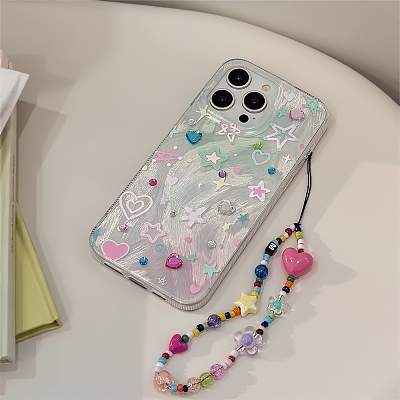 Silver Down Dopamine Stars TPU Plastic Mobile Phone Cover PW-WG00A56-01-1