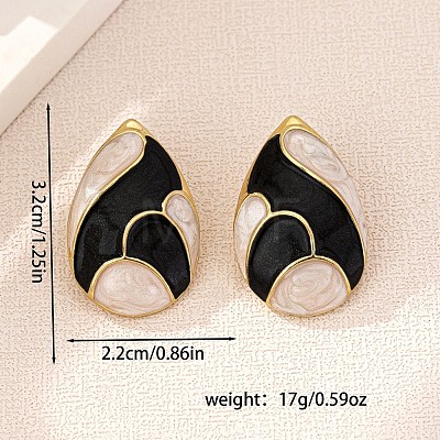 Zinc Alloy Enamel Stud Earrings FS-WG34E84-01-1